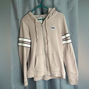 Light brown zipper hoodie